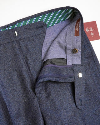 Echizenya Natural Stretch Smart Flannel Dress Pants Indigo  2