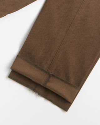 Echizenya Tricot Power Stretch Corduroy Slim Trousers Chestnut 1655