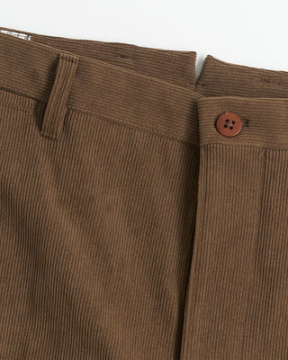Echizenya Tricot Power Stretch Corduroy Slim Trousers Chestnut 1658