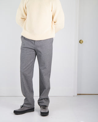 Echizenya Wide Fit Ultra Soft Plush Tech Tweed Casual Pants Grey 1