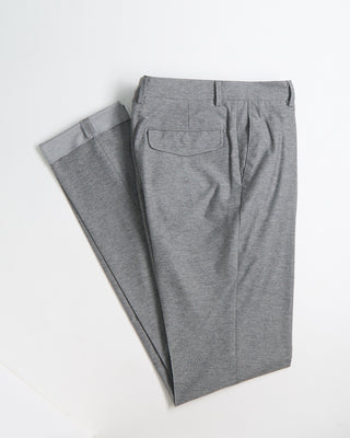 Echizenya Light Weight Power Stretch Flannel Trousers Heather Grey 1648