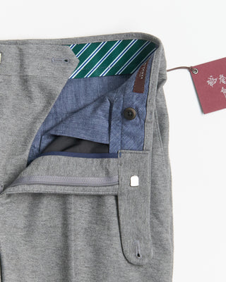 Echizenya Light Weight Power Stretch Flannel Trousers Heather Grey 1650