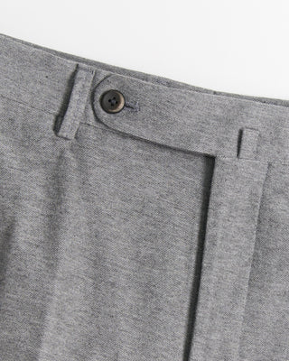 Echizenya Light Weight Power Stretch Flannel Trousers Heather Grey 1652