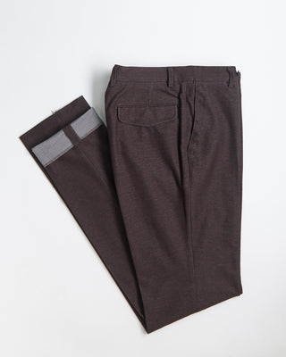Echizenya Light Weight Power Stretch Flannel Trousers Brown 1672