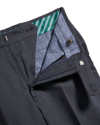 Echizenya Stretch Oxford Washable Dressy Casual Pants Navy 8 3580