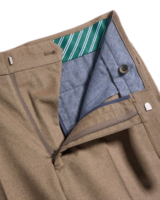 Echizenya Stretch Oxford Washable Dressy Casual Pants Khaki 4 3566