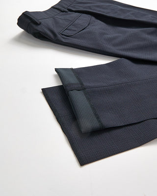 Echizenya Cool Dots Printed Glen Check Ultralight Tech Trousers Navy 887