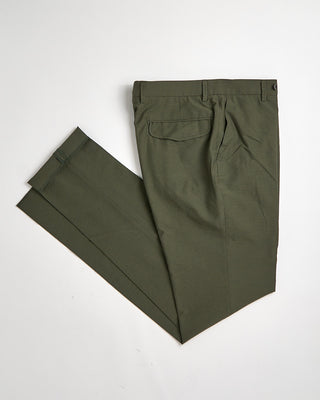 Echizenya Light Weight Seersucker Tech Trousers Moss 881