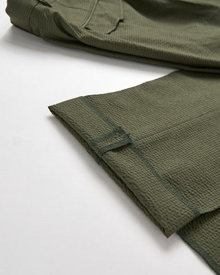 Echizenya Light Weight Seersucker Tech Trousers Moss 882