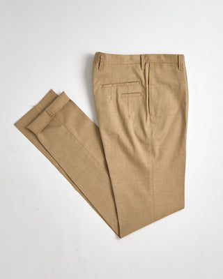 Echizenya Chambray Oxford Stretch Linen Tech Trousers Sand 860