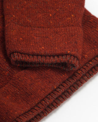 Inis Meáin Wool Kashmir Donegal Double Cuff Crewneck Sweater Red 0 1