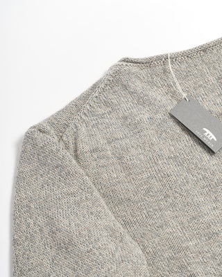 Inis Meáin Alpaca Silk Rolled Edge Tunic Sweater Grey 0 1