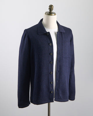 Inis Meain x Blazer Baby Alpaca  Silk Navy Isles Shirt Jacket   Limited Release Navy Isles 0