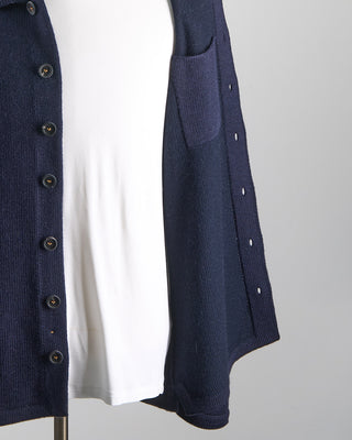 Inis Meain x Blazer Baby Alpaca  Silk Navy Isles Shirt Jacket   Limited Release Navy Isles 0 4