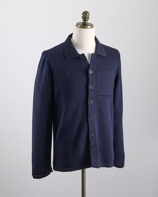 Inis Meain x Blazer Baby Alpaca  Silk Navy Isles Shirt Jacket   Limited Release Navy Isles 0 5