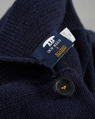 Inis Meain x Blazer Baby Alpaca  Silk Navy Isles Shirt Jacket   Limited Release Navy Isles 17