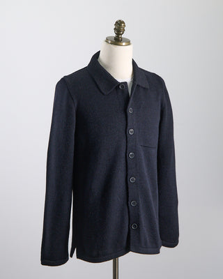 Inis Meain Classic Knit Shirt Jacket Black