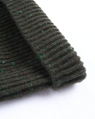 Inis Meain Classic Merino Wool Cashmere Fisherman Ribbed Hat Green 4 4472