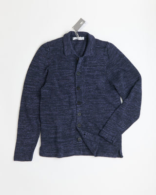 Inis Meain Linen Shirt Jacket Sweater Navy 0
