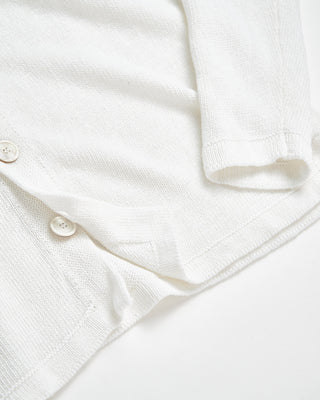 Inis Meain Linen Shirt Jacket Sweater White  1