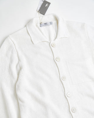Inis Meain Linen Shirt Jacket Sweater White  4