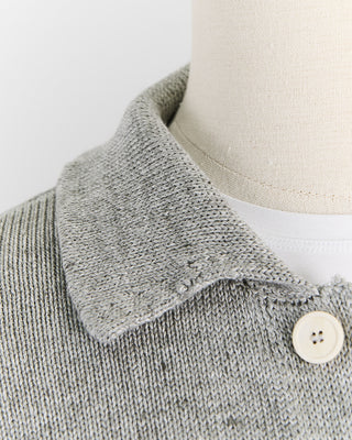 Inis Meain Signature 100% Washed Linen Light Grey Mix Shirt Jacket Grey 0 2
