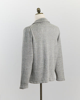 Inis Meain Signature 100% Washed Linen Light Grey Mix Shirt Jacket Grey 0 6