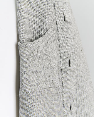 Inis Meain Signature 100% Washed Linen Light Grey Mix Shirt Jacket Grey 0 8