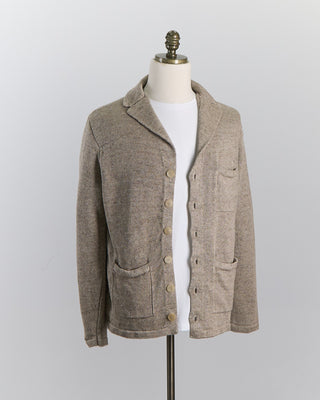 NA06M Inis Meain Classic Washed Linen Pub Jacket Beige 0 1
