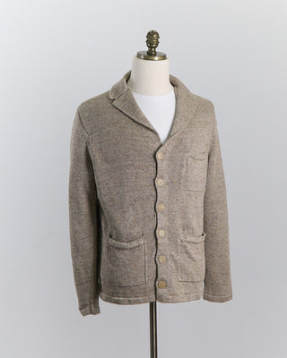 NA06M Inis Meain Classic Washed Linen Pub Jacket Beige 0 6
