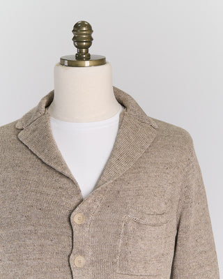 NA06M Inis Meain Classic Washed Linen Pub Jacket Beige 0 7