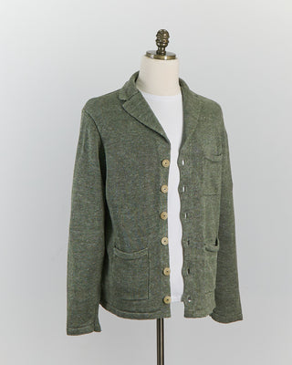 SA66M Inis Meain Classic Washed Linen Pub Jacket Sage 0