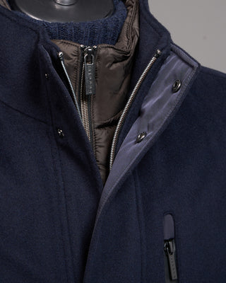 Bugatti Rainseriies Wool Hybrid Car Coat Navy 6 5095