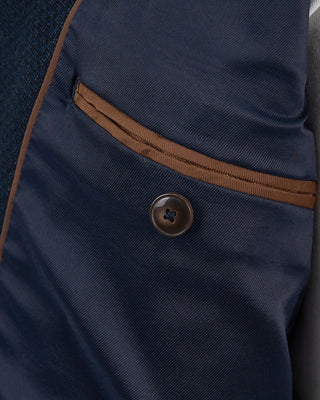 Bugatti Unlined Textured Blazer Navy 1392