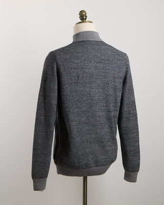Bugatti Static Sporty Quarter Zip Sweater Navy 1567