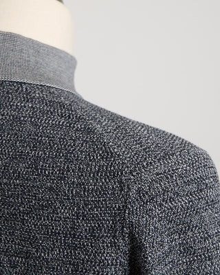 Bugatti Static Sporty Quarter Zip Sweater Navy 1568