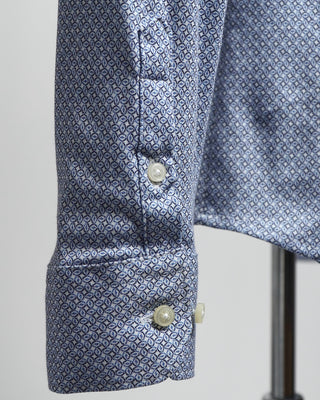 Desoto Oval With Dot Jersey Print Shirt Blue  1