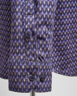 Desoto Feather Print Jersey Knit Shirt Multi  2