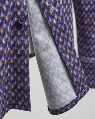 Desoto Feather Print Jersey Knit Shirt Multi  5