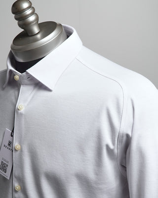 Desoto Pique Solid Jersey Knit Shirt White  3