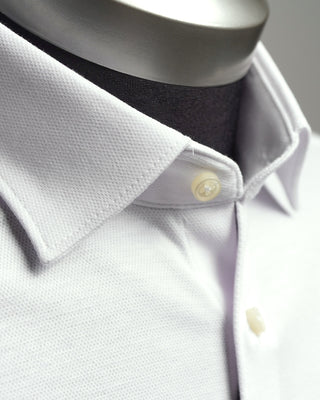 Desoto Pique Solid Jersey Knit Shirt White  4