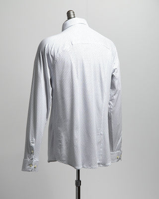 Desoto Circle Eye Print Jersey Knit Shirt White 