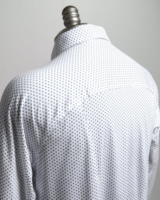 Desoto Circle Eye Print Jersey Knit Shirt White  1