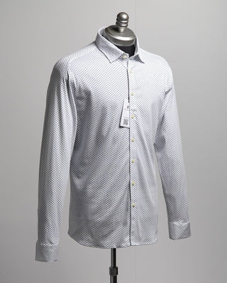 Desoto Circle Eye Print Jersey Knit Shirt White  7
