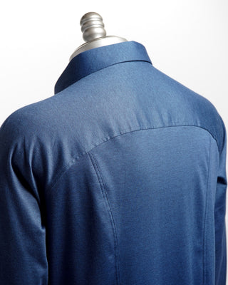 Desoto Pique Solid Jersey Knit Shirt Blue  1