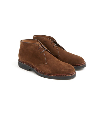 Heschung Cognac Hydrovelours Suede Genet Chukkas Cognac