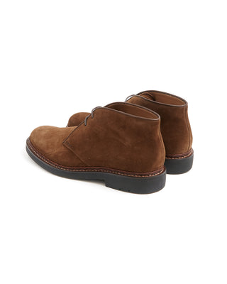 Heschung Cognac Hydrovelours Suede Genet Chukkas Cognac  2