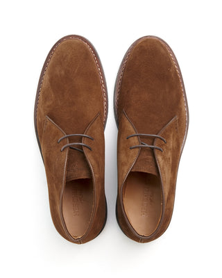 Heschung Cognac Hydrovelours Suede Genet Chukkas Cognac  9