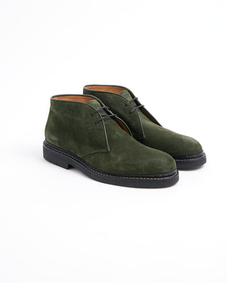 Heschung Forest Green Hydrovelours Suede Genet Chukkas Green
