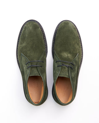 Heschung Forest Green Hydrovelours Suede Genet Chukkas Green  4